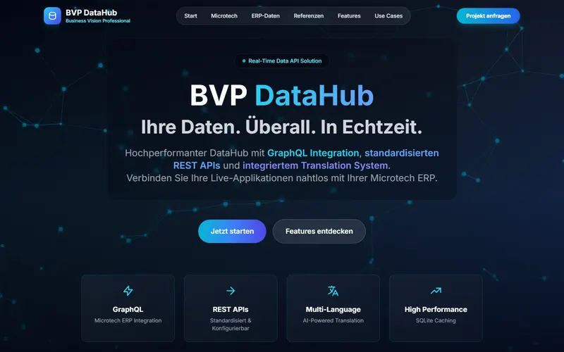 BVP DataHub Website Screenshot